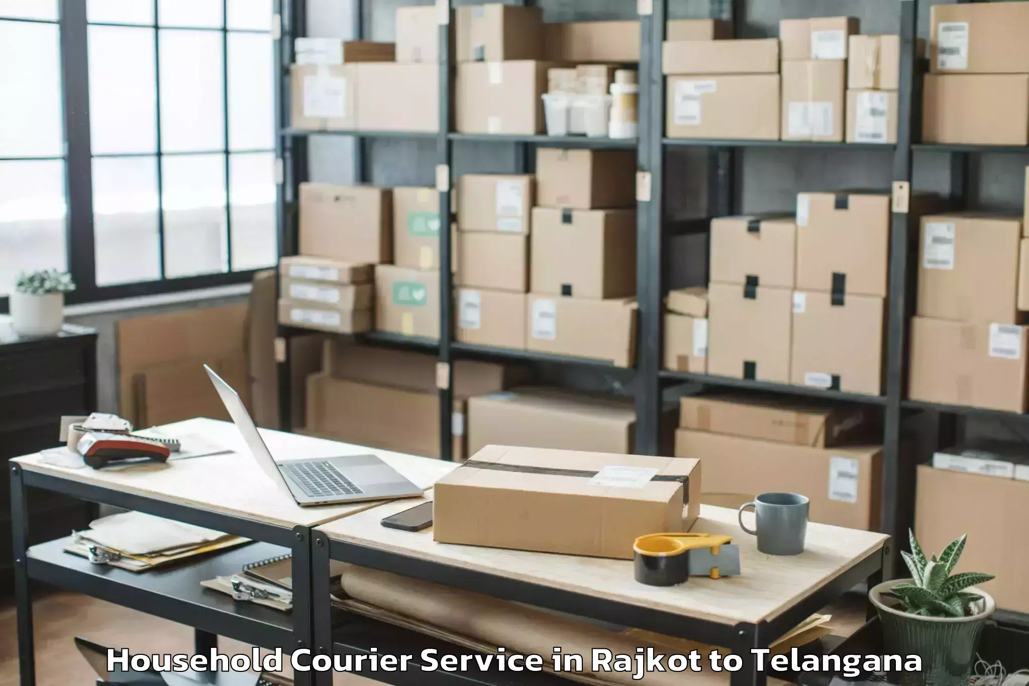 Trusted Rajkot to Manneguda Household Courier